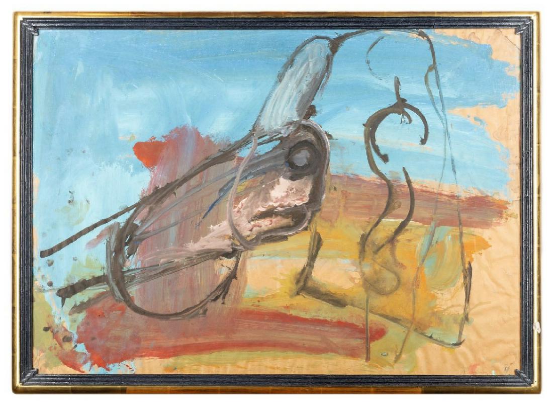 Anton Petz * , Graz, Without Title, | Anton Petz * , Graz, Ohne Titel: Anton Petz * (born 1962), in Graz, lives in Munich, studied painting in fine arts in Vienna, gouache, framed, size: 65.5 x 90 cm. *this lot is subject to the resale right tax | Anton Petz * (geb 1962)