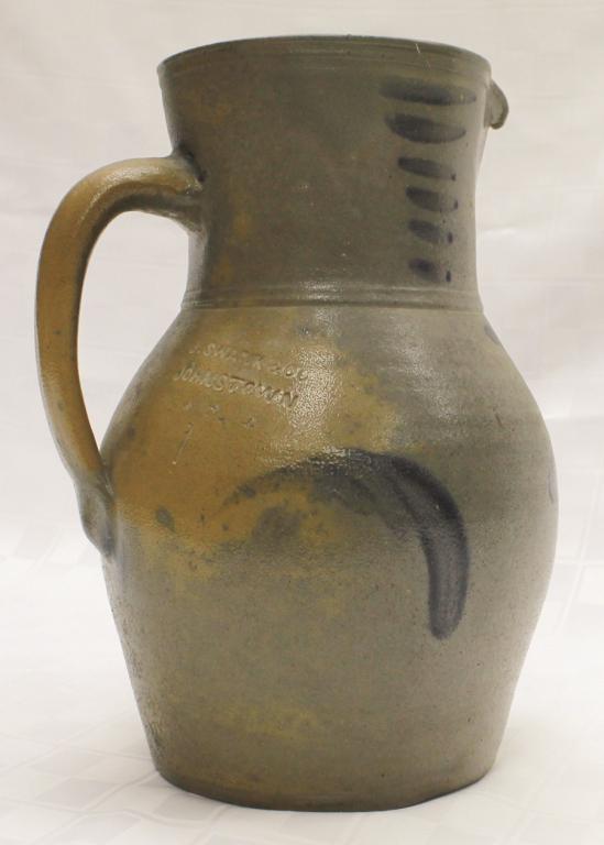 Blue Salt Glazed Pitcher Crock Pitcher 11.25" H x 8" W (1 of 1)