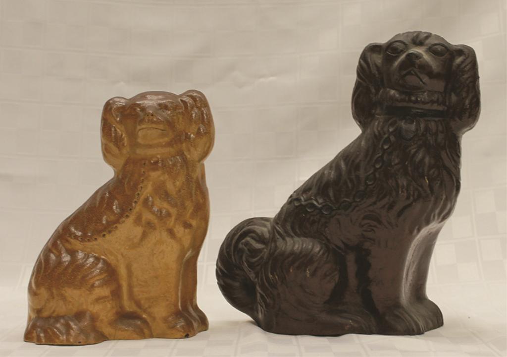 Two Redware Spaniels: Larger: 10" H x 8" W Smaller: 8" (1 of 1)