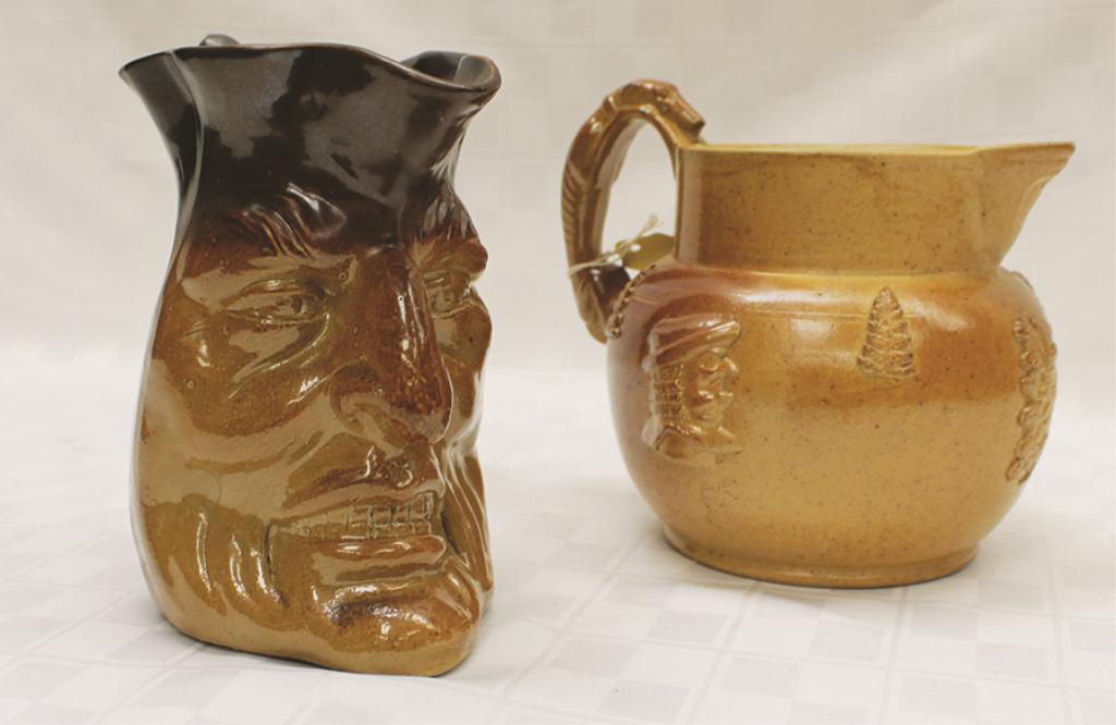 Two Pieces of Doulton Lambeth: Face Jug: 7" x 7" Water (1 of 1)