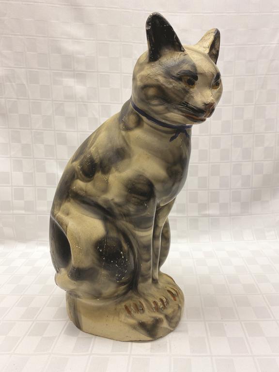 Large Chalk Cat Smoke Paint 15.75" RARE Condition: Good (1 of 1)