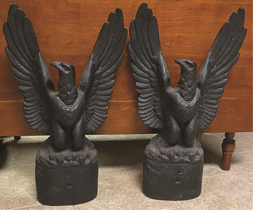 Pari of Heavy Cast Iron Eagles, Retrieved from the (1 of 1)