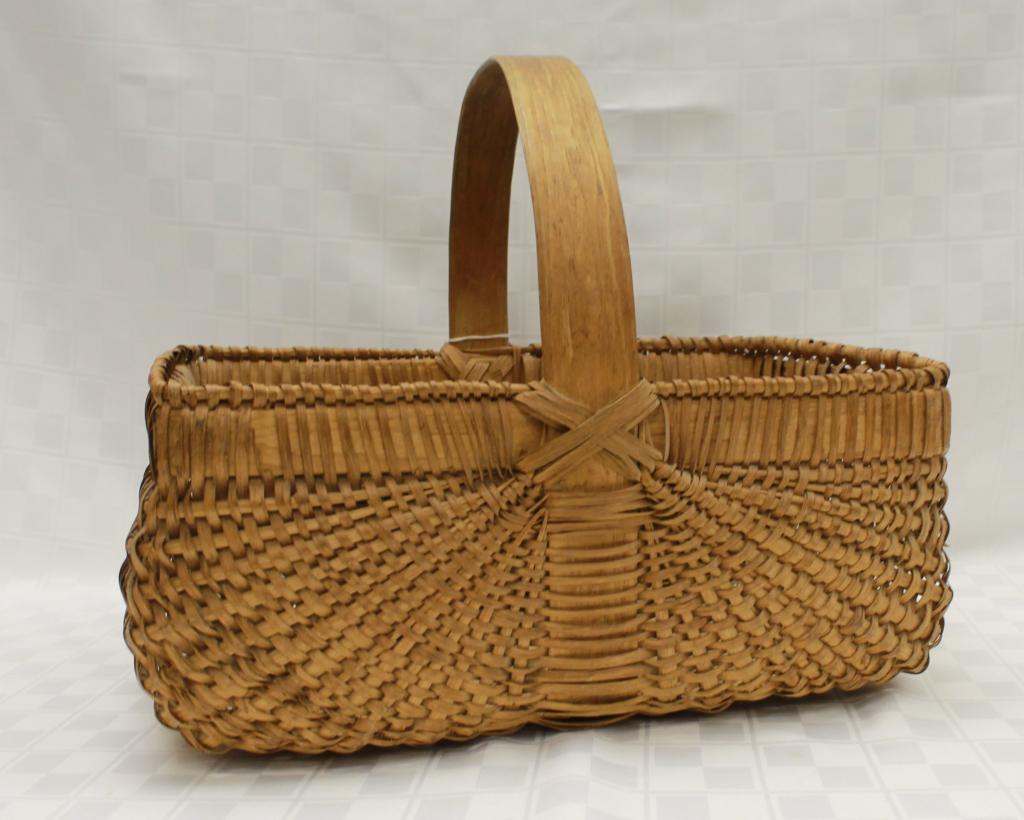 Finely Woven Wide Handled Splint Gathering/Market (1 of 1)