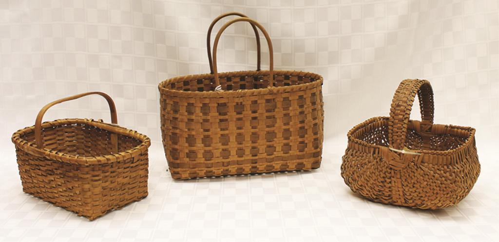 Three Medium Sized Splint Baskets Condition: All good (1 of 1)