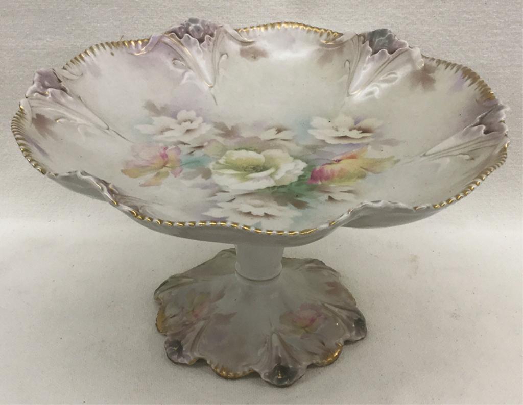 R. S Prussia Footed Compote 9.5" x 5.5" H Condition:: Condition: Good
