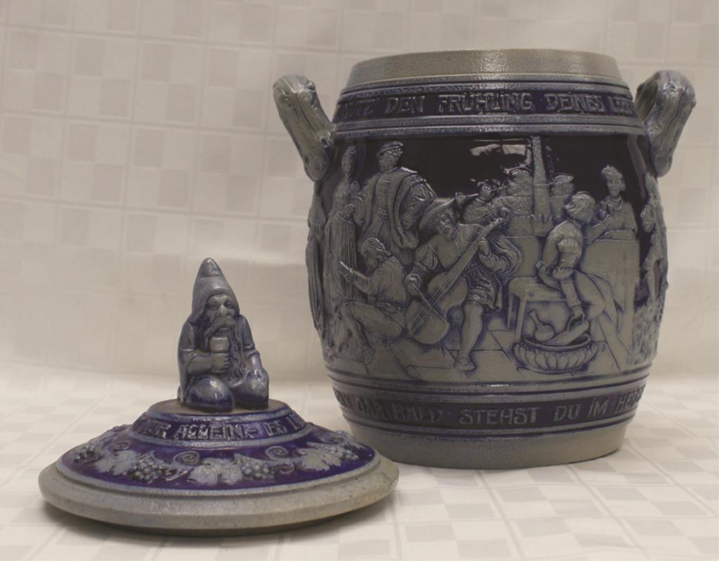 Large German Stein Pot 13" H x 10" W Condition: Good (1 of 1)