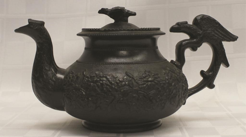 Basalt Teapot with Eagle Decorations 4"H x 8" W (handle (1 of 1)