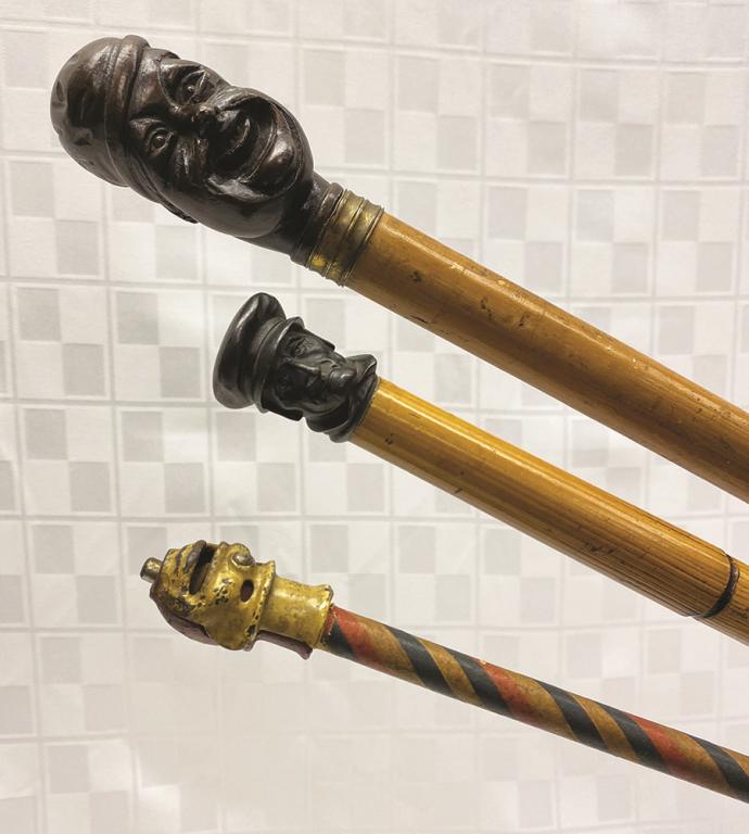 Lot of Three Canes: Two Malaacca Shaft Canes: One with (1 of 1)