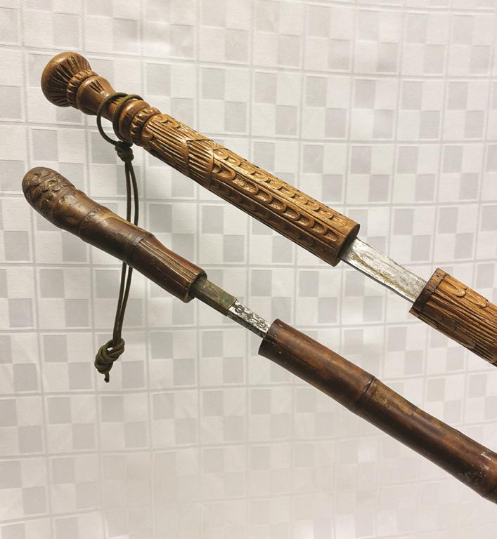 Two Sword Canes each with a Hidden Dagger: One Fully (1 of 1)