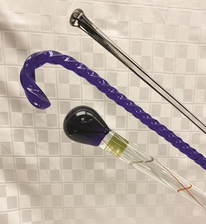Three Blown Glass Canes: Top: Very Slender and Thin, (1 of 1)