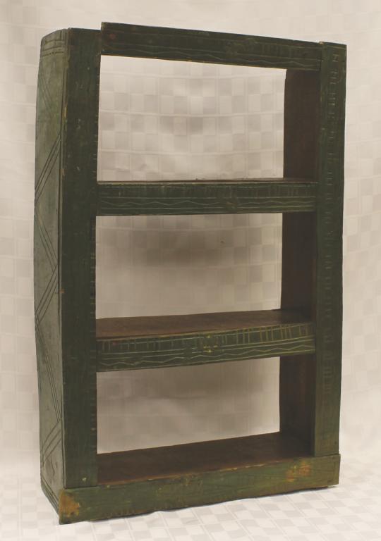 Primitive Folk Art Shelf with Original Green Paint (1 of 1)