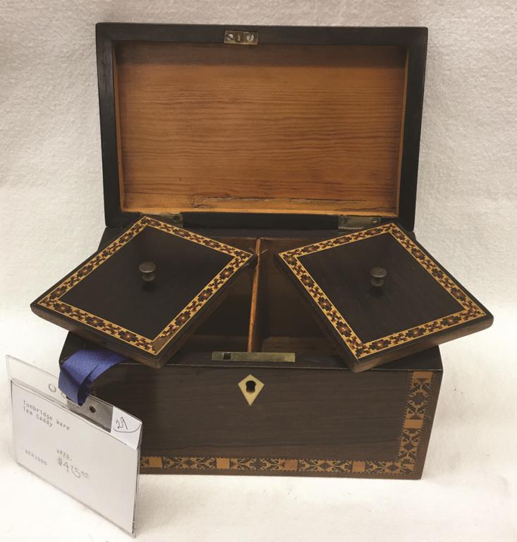 Turnbridge Ware Tea Caddy 8" L x 5" W x 4.5" H (1 of 1)