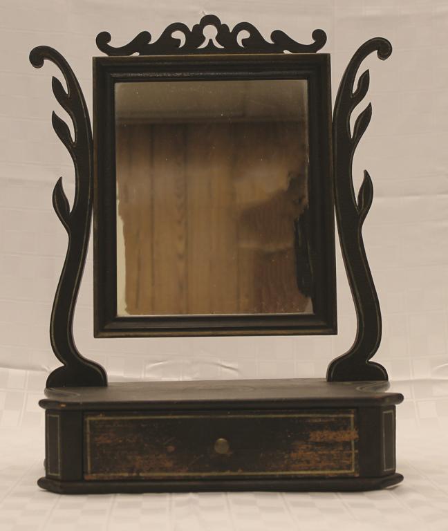 Early Shaving Mirror 18" H Condition: Good (1 of 1)
