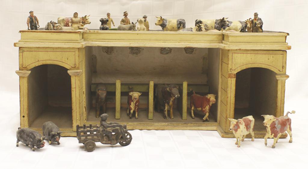 American Primitive Folk Art Barn Complete with 33 (1 of 1)