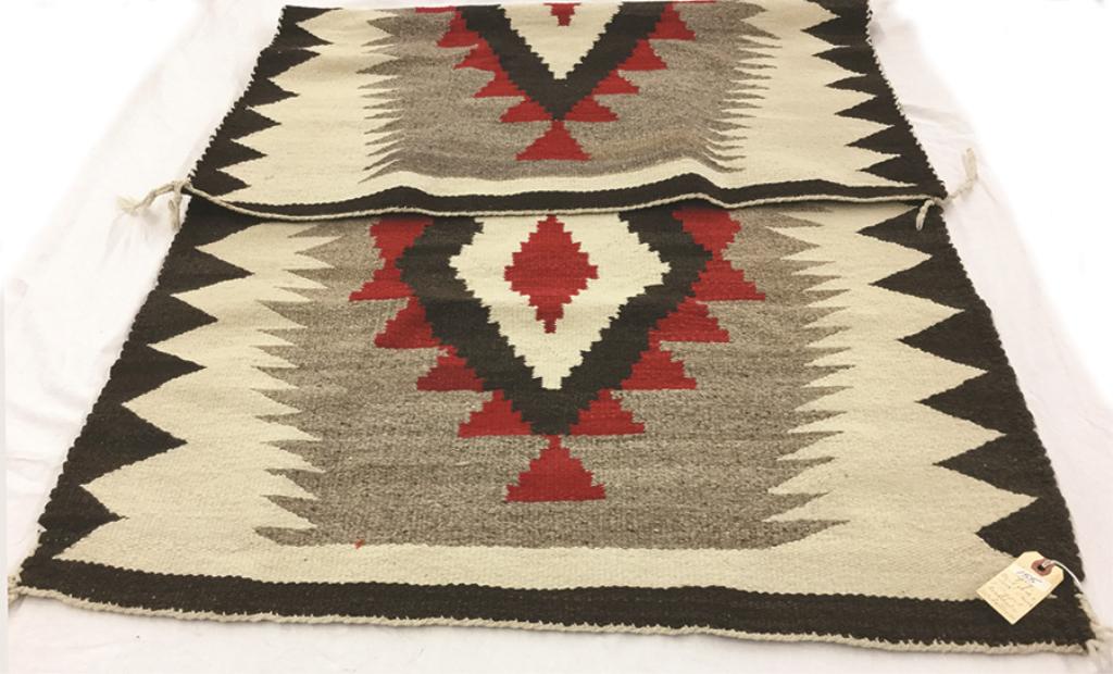 4-Stepped Diamond Navajo Rug 33" x 60" Condition: Good (1 of 1)