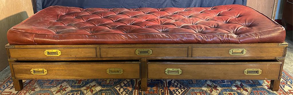 British Officier's Brassbound Teakwood Campaign Bed, (1 of 1)