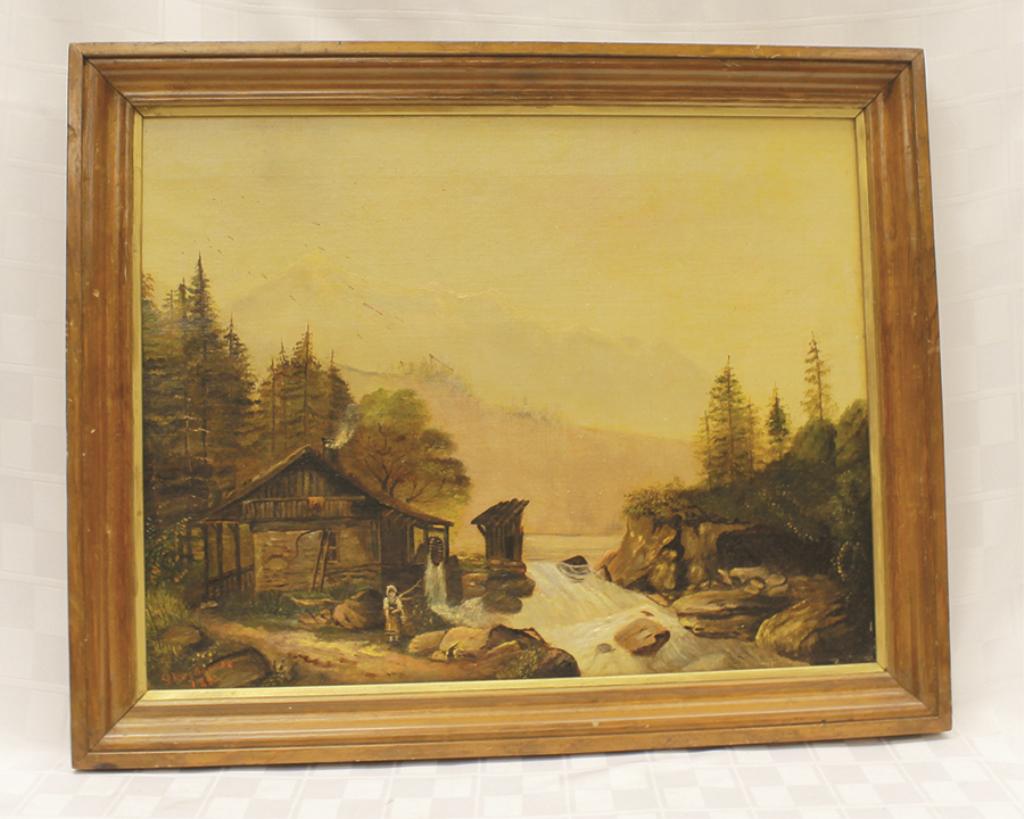 Mountain Stream Oil on Canvas signed G. Roadhouse, (1 of 1)