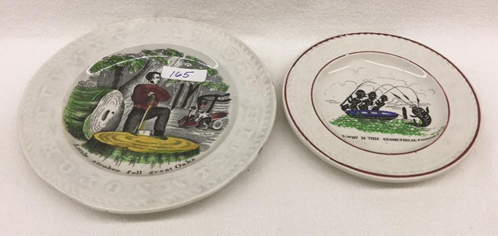 Two Alphabet Plates: Larger: 6" Dia Smaller: 5" (1 of 1)