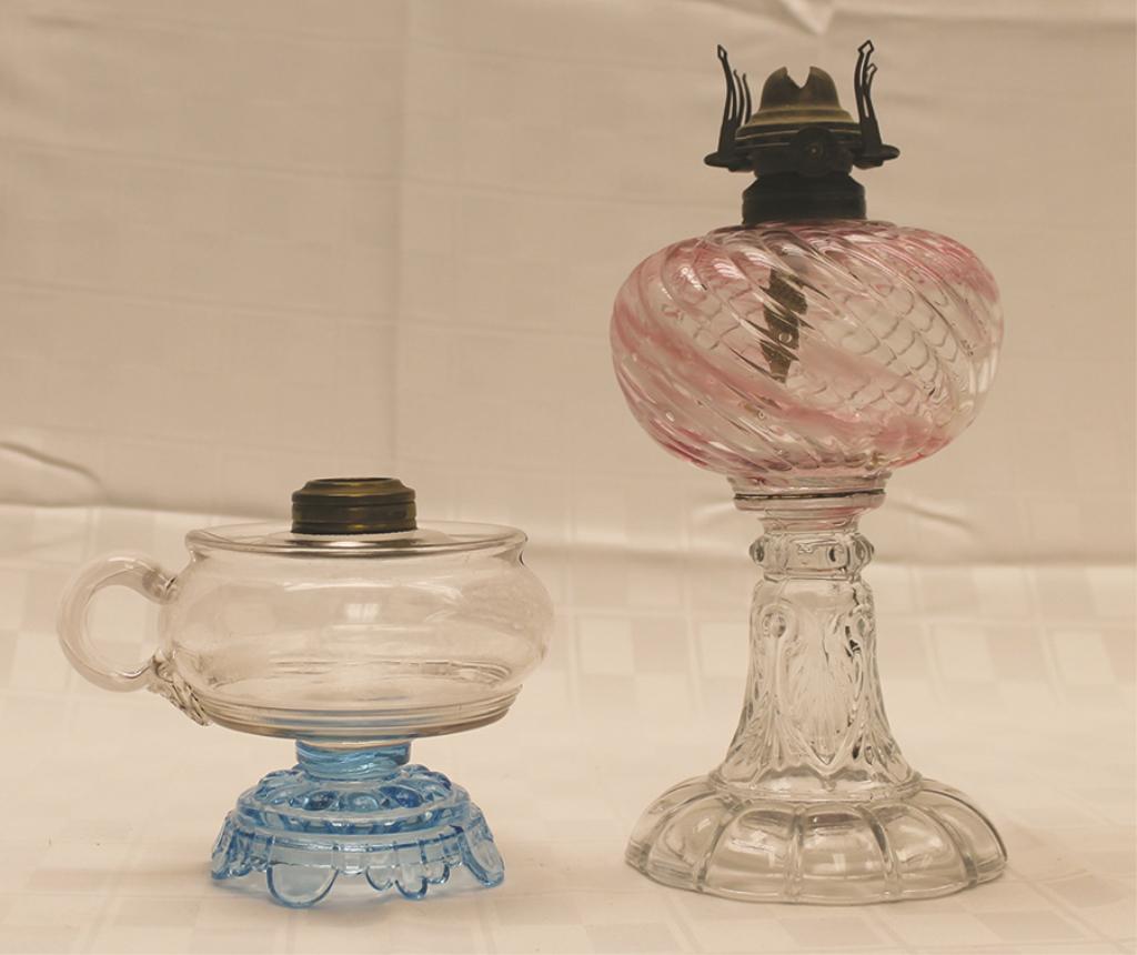 Two Early Lamps, Tallest 9" H Condition: Both good (1 of 1)