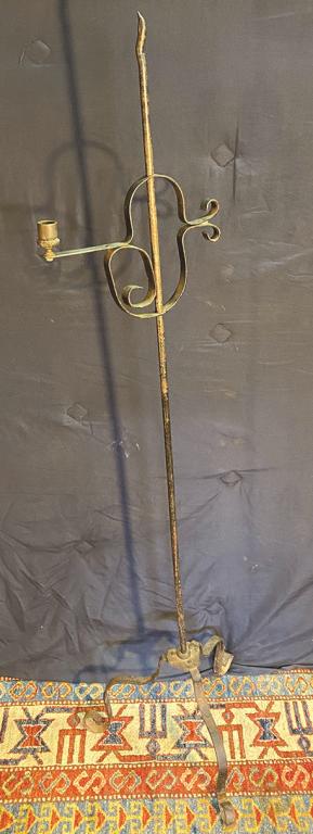 Wrought Iron Adjustable Height Candlestand 58" H x 17" (1 of 1)