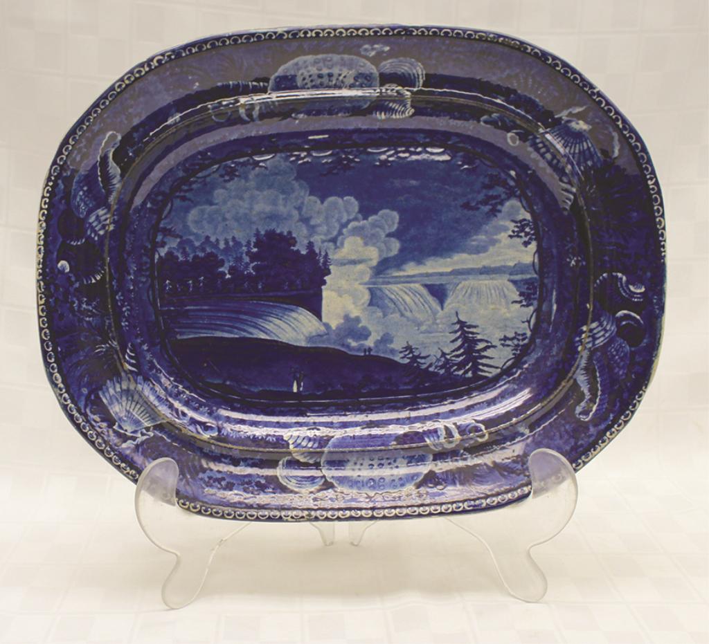 Historical Blue Staffordshire with Scene of Niagra (1 of 1)