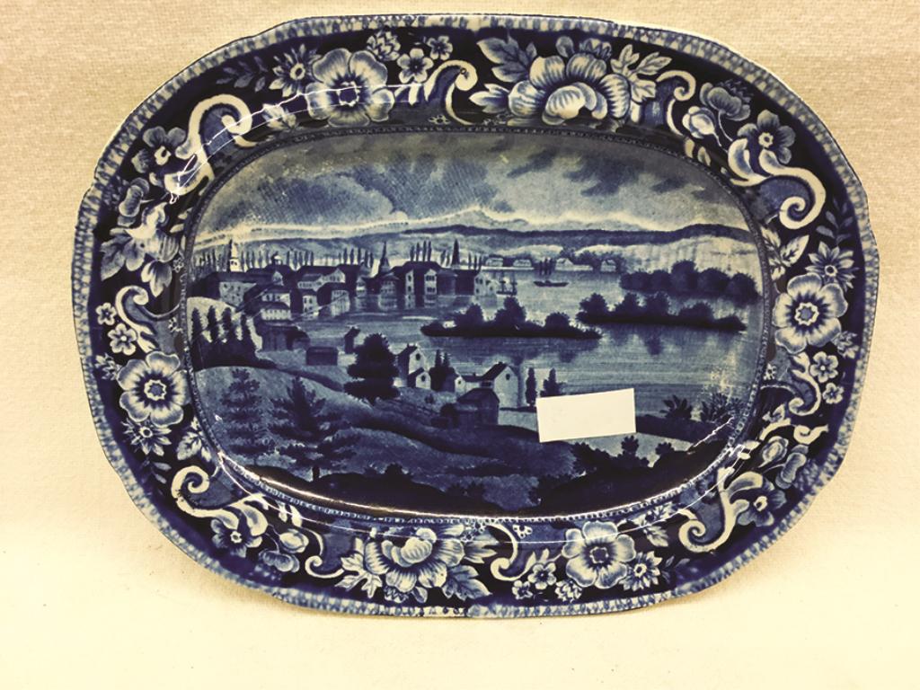 Historical Blue Platter "Troy from Mount Ida" 9.25" x (1 of 1)
