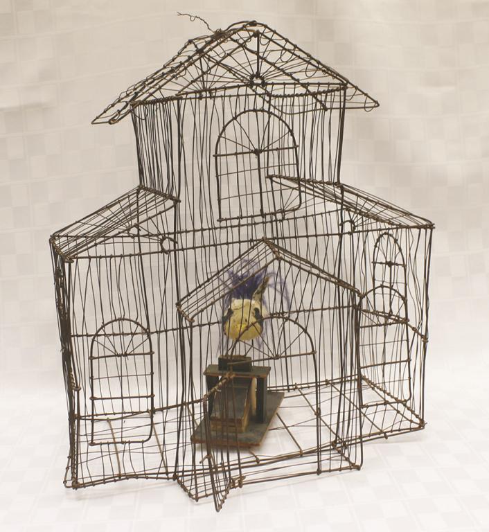Primitive Wire Bird Cage 18" H x 15" W x 10" D (1 of 1)
