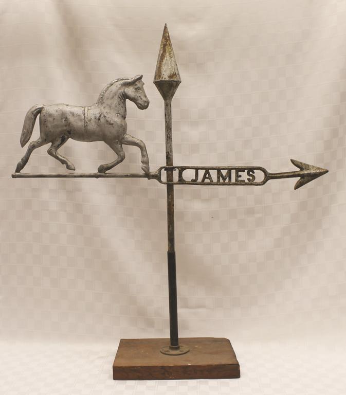 Horse Weather Vane 35.5" H x 32" W Condition: Good with (1 of 1)