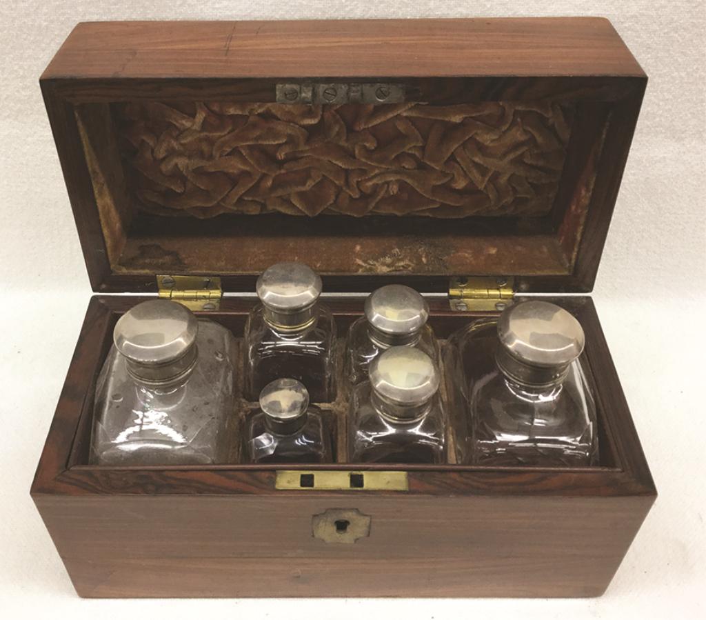 Apothecary Set in a Fitted Kingwood & Brass Box (likelt (1 of 1)