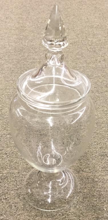 Large Apothecary Jar 23" H x approx. 8.5" Condition: (1 of 1)
