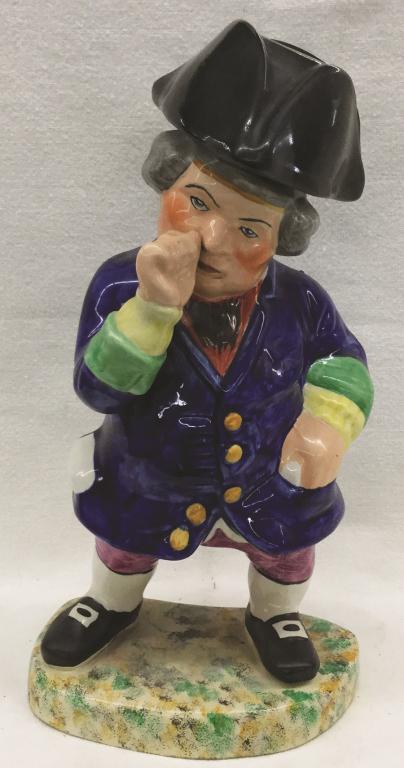 Staffordshire Style English Man Snuff Bottle 13" H (1 of 1)