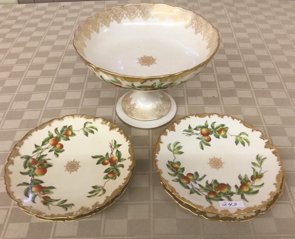 Limoges Compote with Four Plates 7.25" Condition: All (1 of 1)