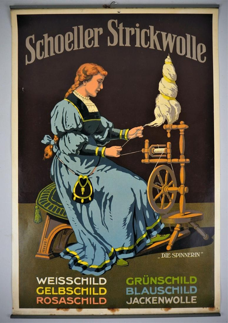 Poster Schoeller knitting wool, 30's (1 of 1)