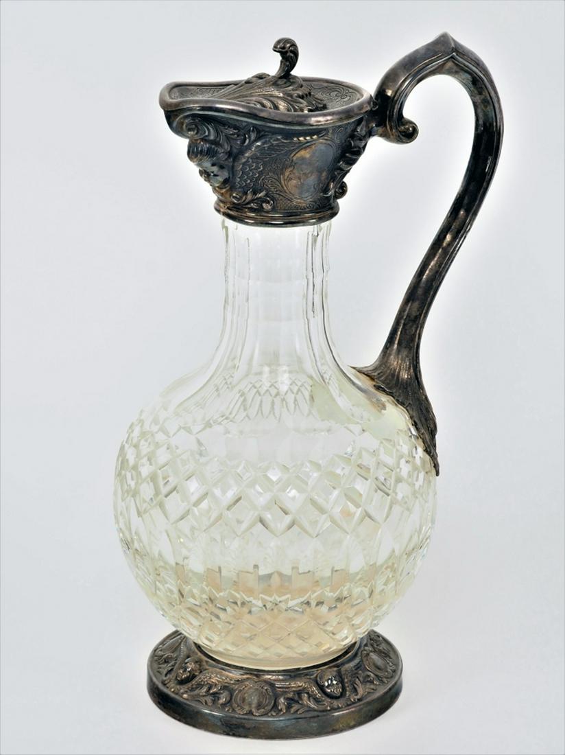 Crystal carafe with silver mounting (1 of 7)