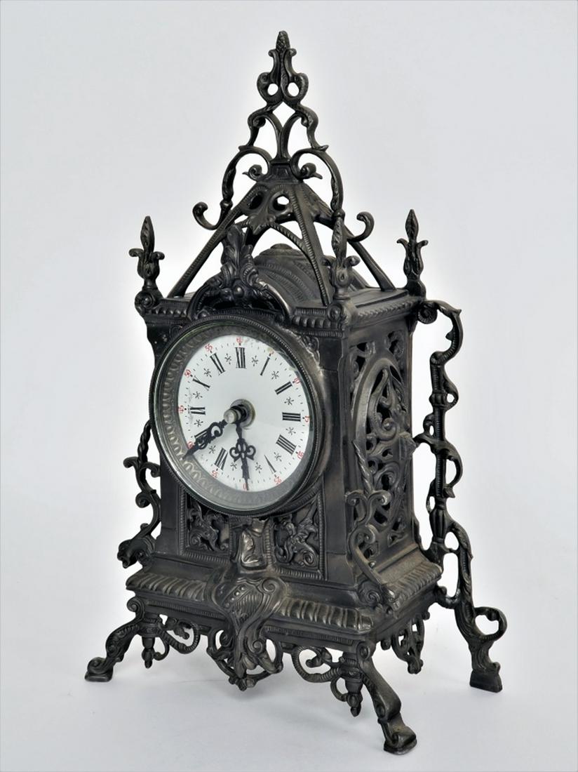Table clock with tin case (1 of 3)