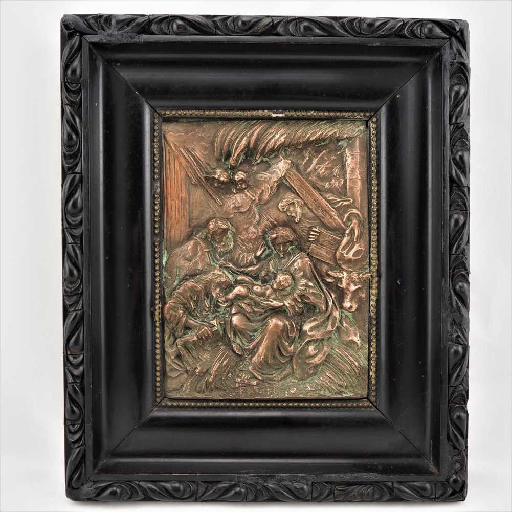 Relief portrait in copper, probably around 1890 (1 of 2)