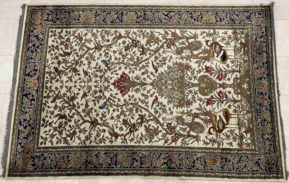 Large carpet with bird motif - ref. Kashan (1 of 3)