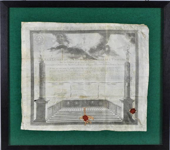 Masonic charter, France 1788 Dec 03, 2022 Wersching Auktionen in Bavaria