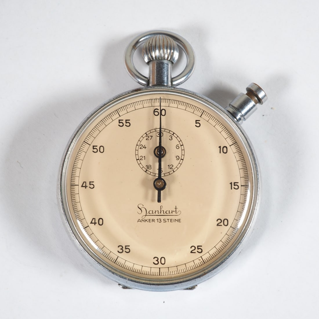 Hanhart Torpedo Stopwatch for Kriegsmarine Submarines, World War II: Hanhart Torpedo Stopwatch for Kriegsmarine Submarines, World War II Hanhart stopwatch from World War II, used to measure torpedo travel time on Kriegsmarine submarines. Movement with 13 jewels, manual