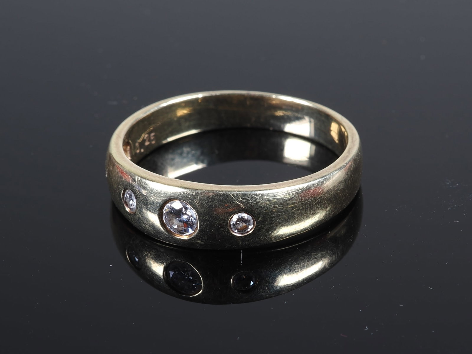 14K gold diamond ring, ring size 65 (1 of 2)