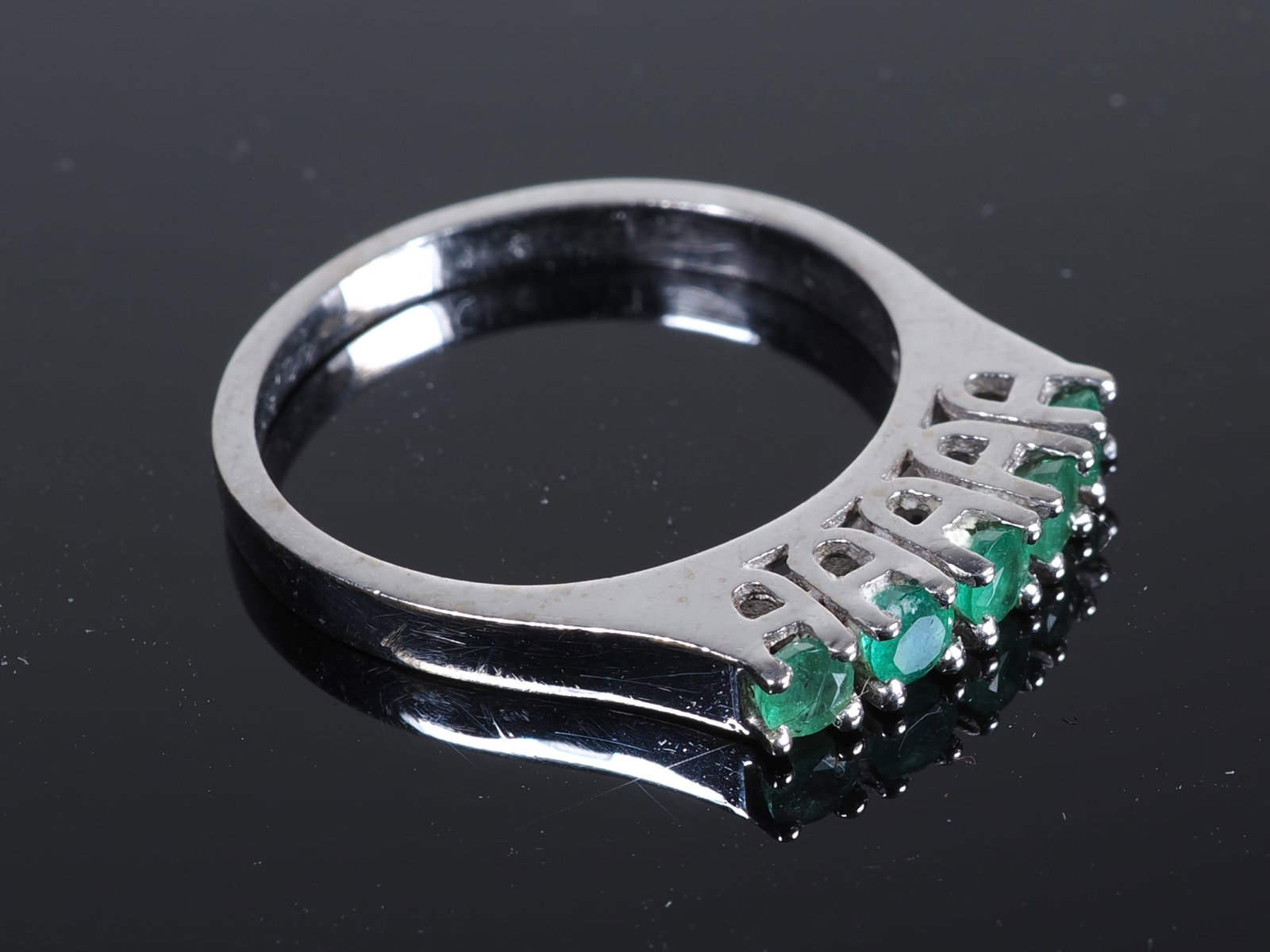 14K white gold emerald ring (1 of 2)