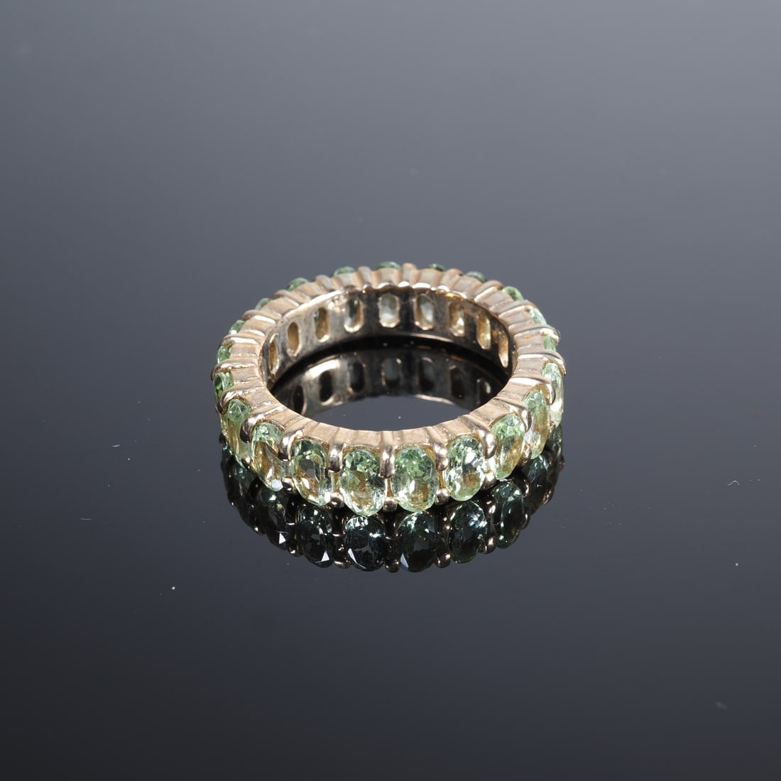 Merelani Mint Garnet Eternity Gold Ring (1 of 1)