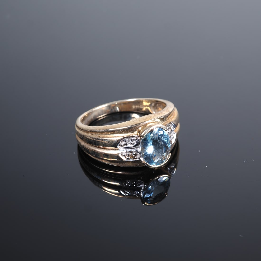 Santa Teresa Aquamarine Gold Ring (1 of 1)