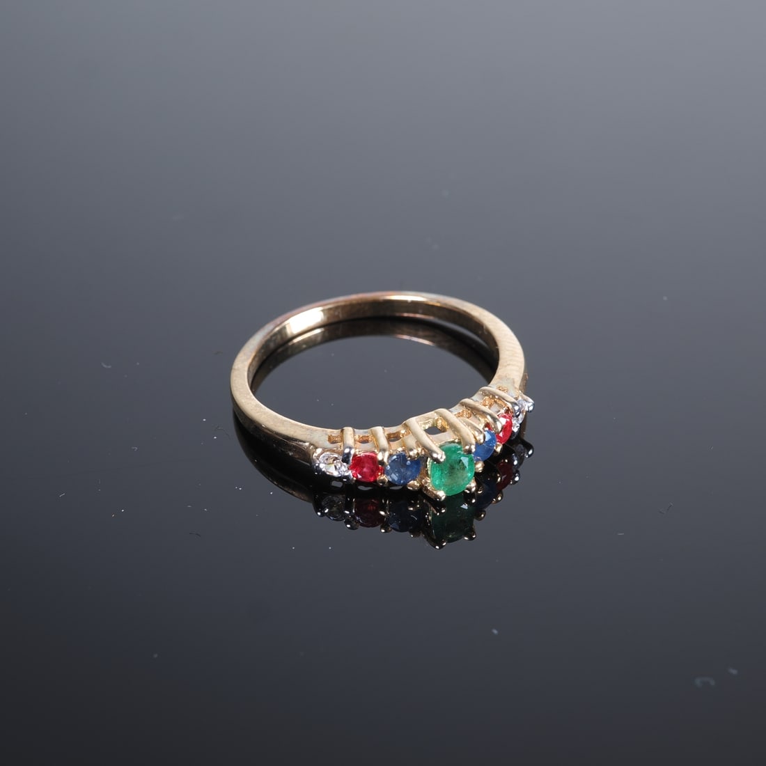 Gemstone gold ring (1 of 1)