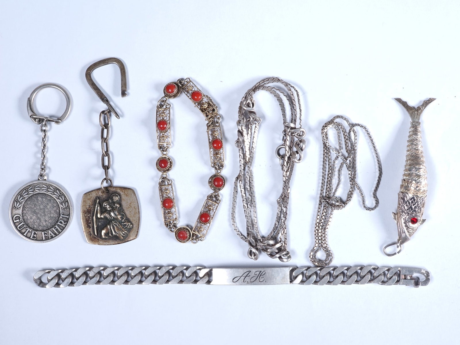 Assortment of silver jewellery, 800/000 (1 of 1)
