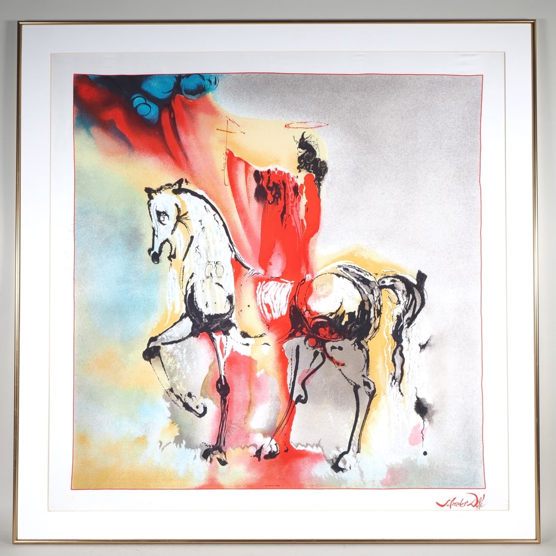 Salvador Dali - Silk scarf "The Christian Knight," 1988 (1 of 3)