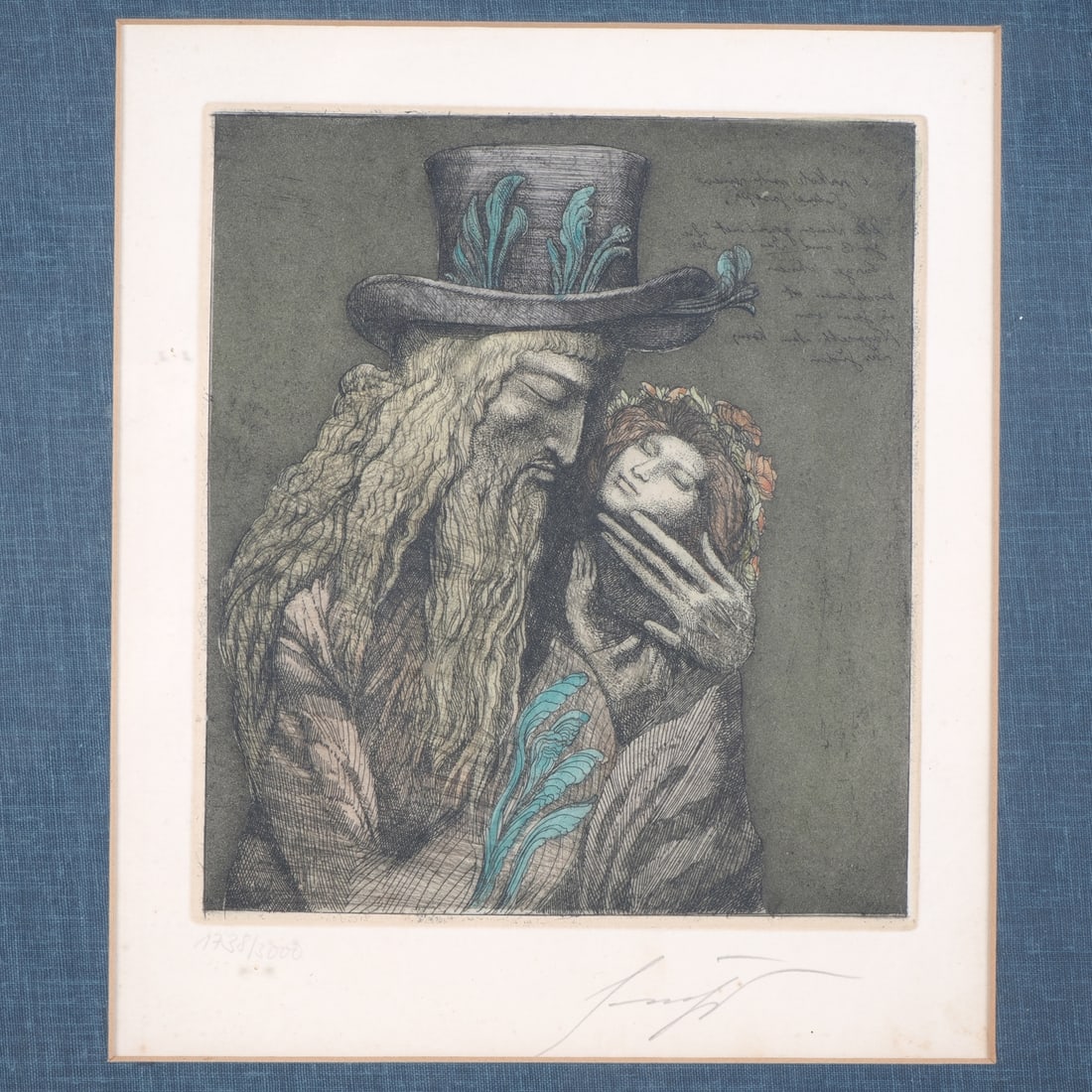 Ernst Fuchs (1930 - 2015, Vienna) - Jacob and Joseph, 1976 (1 of 2)