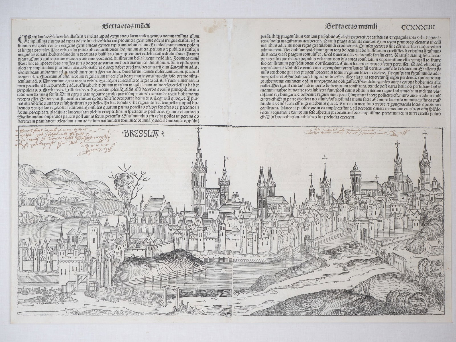 Hartmann Schedel (1440-1514) - View of Breslau "Bressla" Silesia, 1493 (1 of 6)