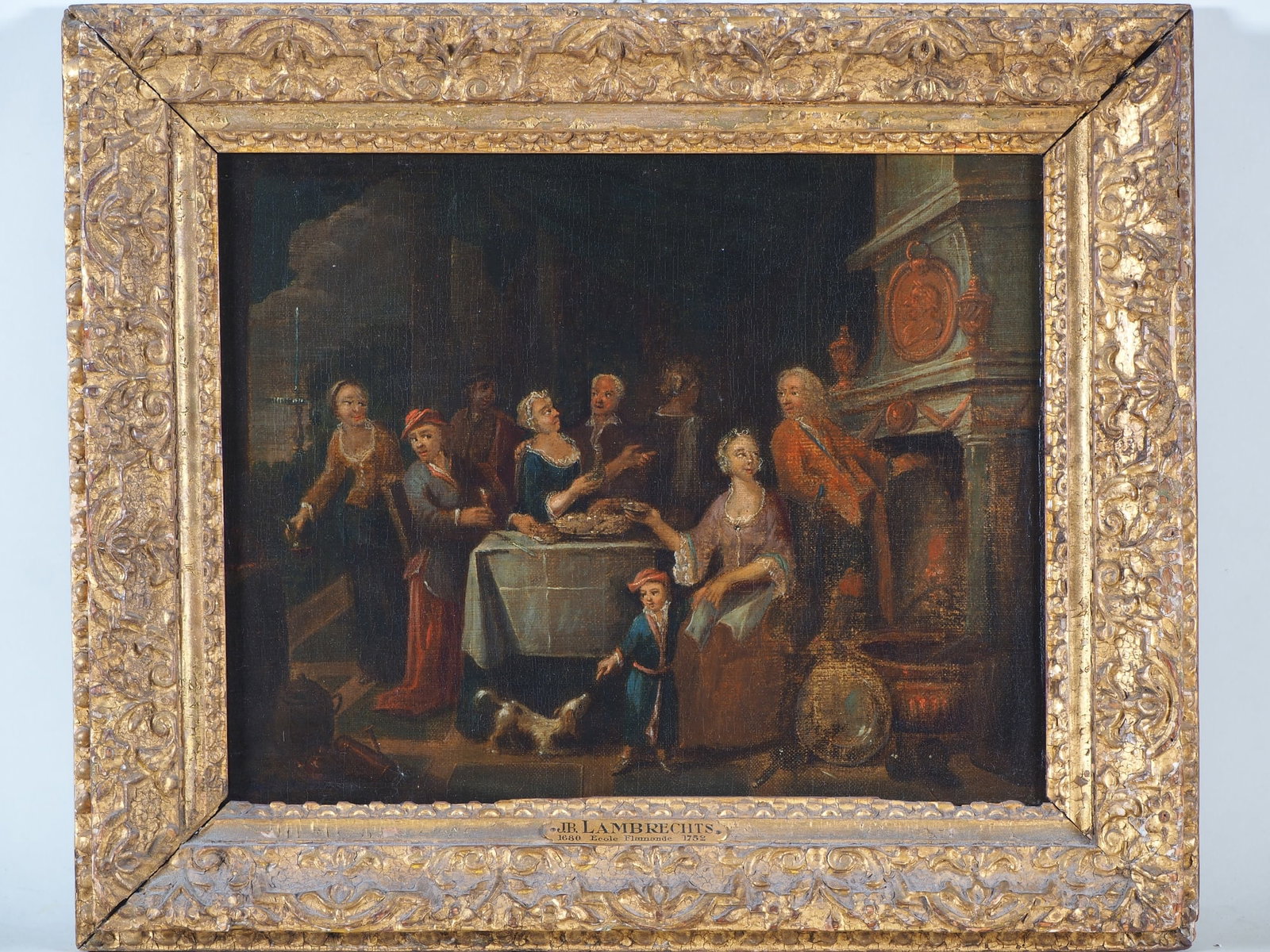 Jan Baptist Lambrechts (1680, Antwerp - ca. 1731) - Interior with Festive Company (1 of 4)