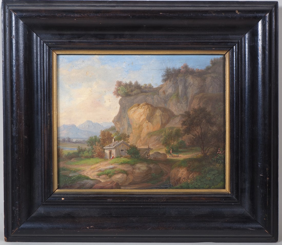 Bernhard Wesselberger - Biedermeier Landscape, 1849 (1 of 3)